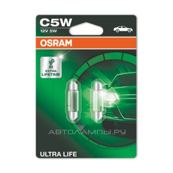 C5W 12V-5W (SV8,5) (.  ) Ultra Life ( 2.) 6418ULT-02B