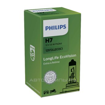 H7 12V- 55W (PX26d) (.  ) LongLife EcoVision 12972LLECOC1